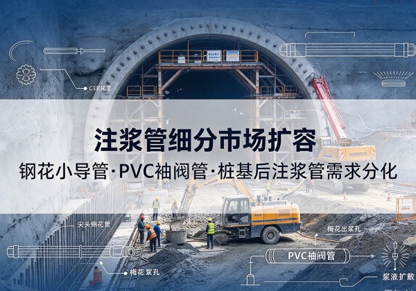 珠山注浆管细分市场扩容，隧道钢花小导管、PVC 袖阀管、桩基后注浆管需求分化